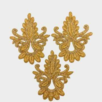 Handcrafted Golden Zardozi Patch (6-12 Pieces)