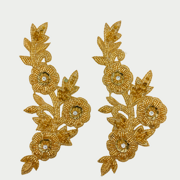 Handcrafted Golden Zardozi Patch (6-12 Pieces)