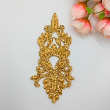 Handcrafted Golden Zardozi Patch