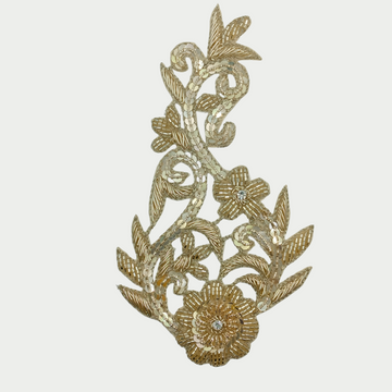 Handcrafted Water Gold Zardozi Patch (6-12 Pieces)