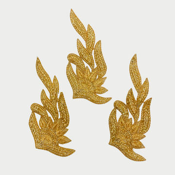 Handcrafted Golden Zardozi Patch (6-12 Pieces)