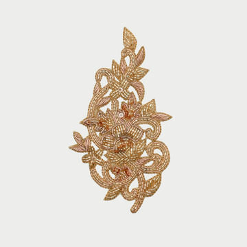 Handcrafted Rose Gold Zardozi Patch (6-12 Pieces)