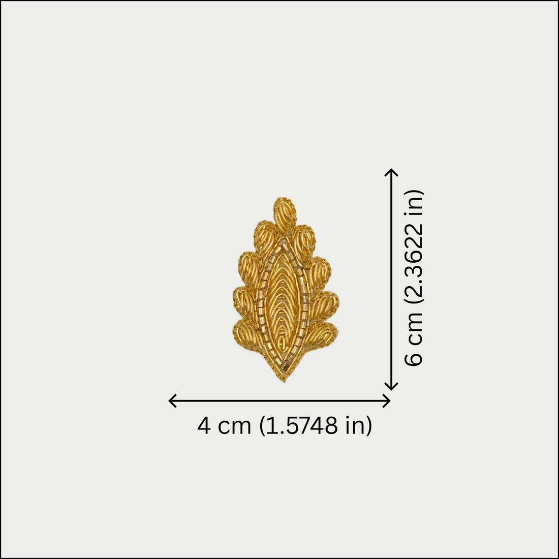 Handcrafted Golden Zardozi Patch (12 Pieces)