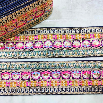 Multicolor Embroidery Work Lace hover
