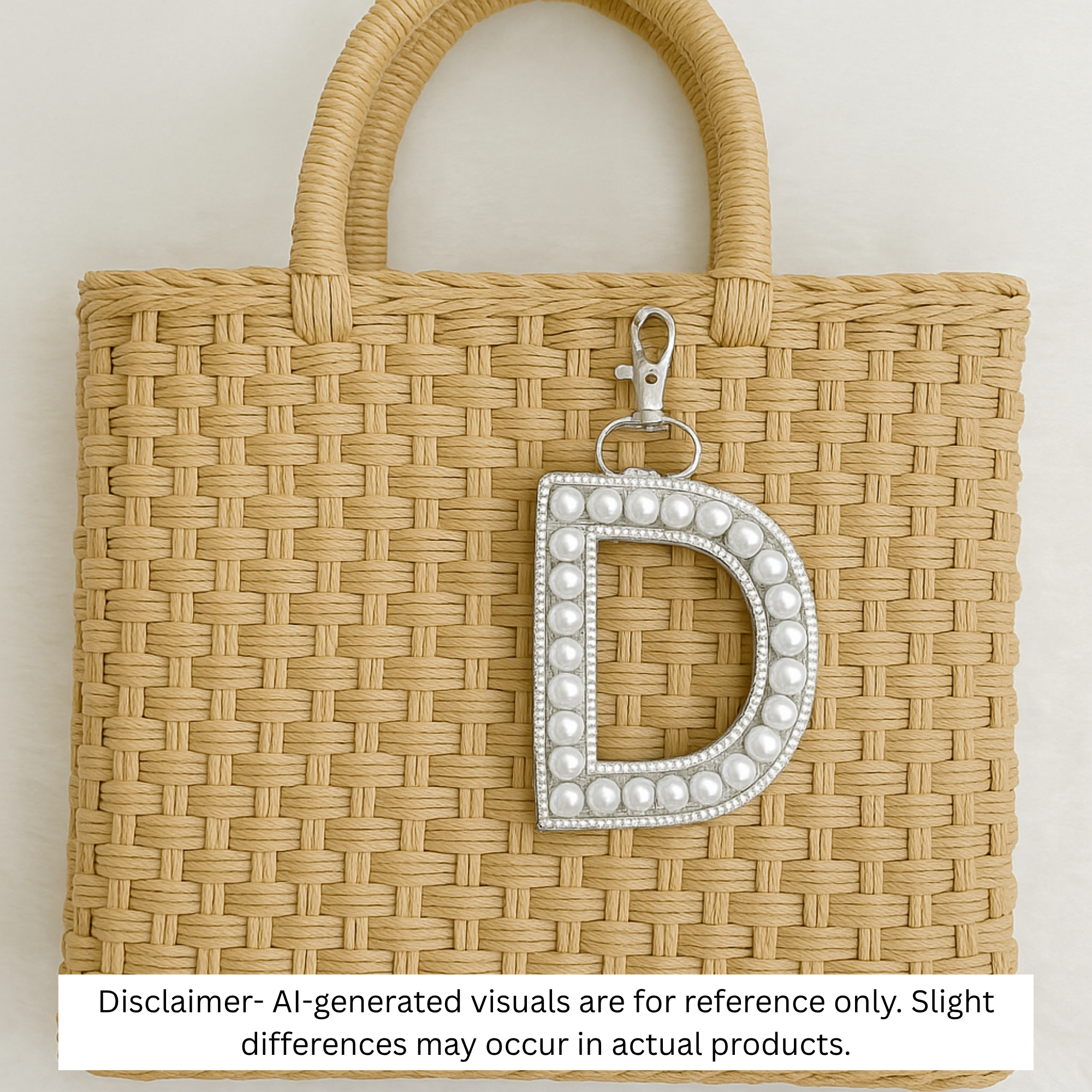 Pearl Monogram 'D' Bag Charm