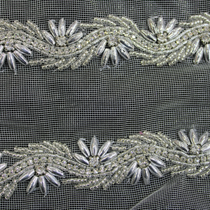 Beads & Stone Embellished Handwork Lace hover