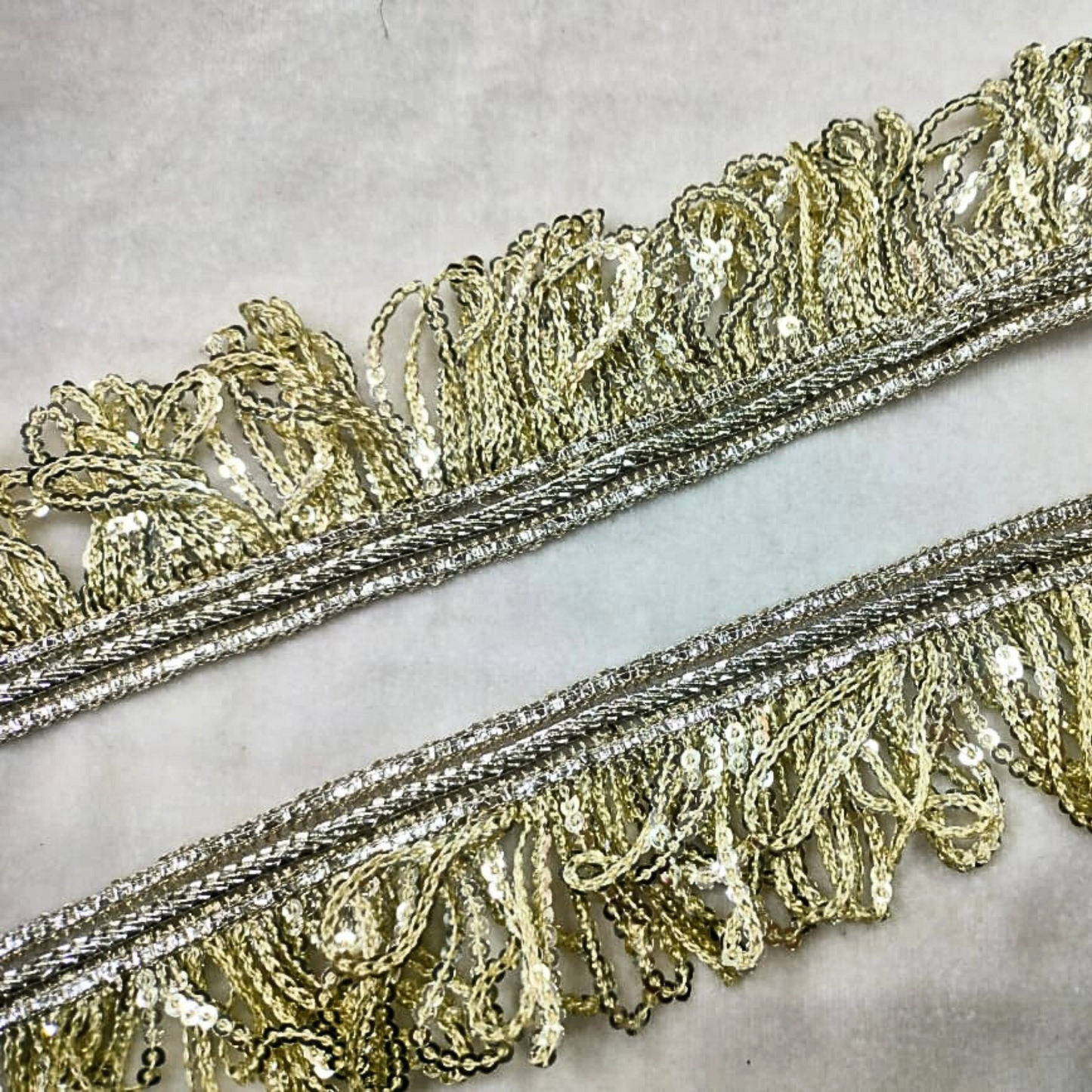 Light Gold Fancy Embellished Trim