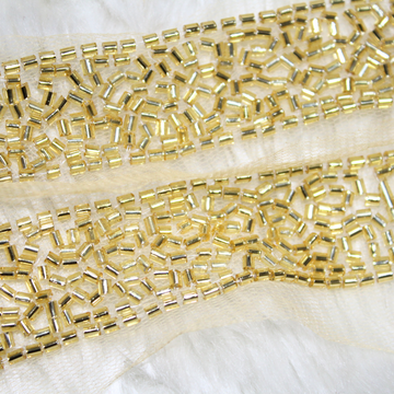 Gold Cutdana Designer Lace