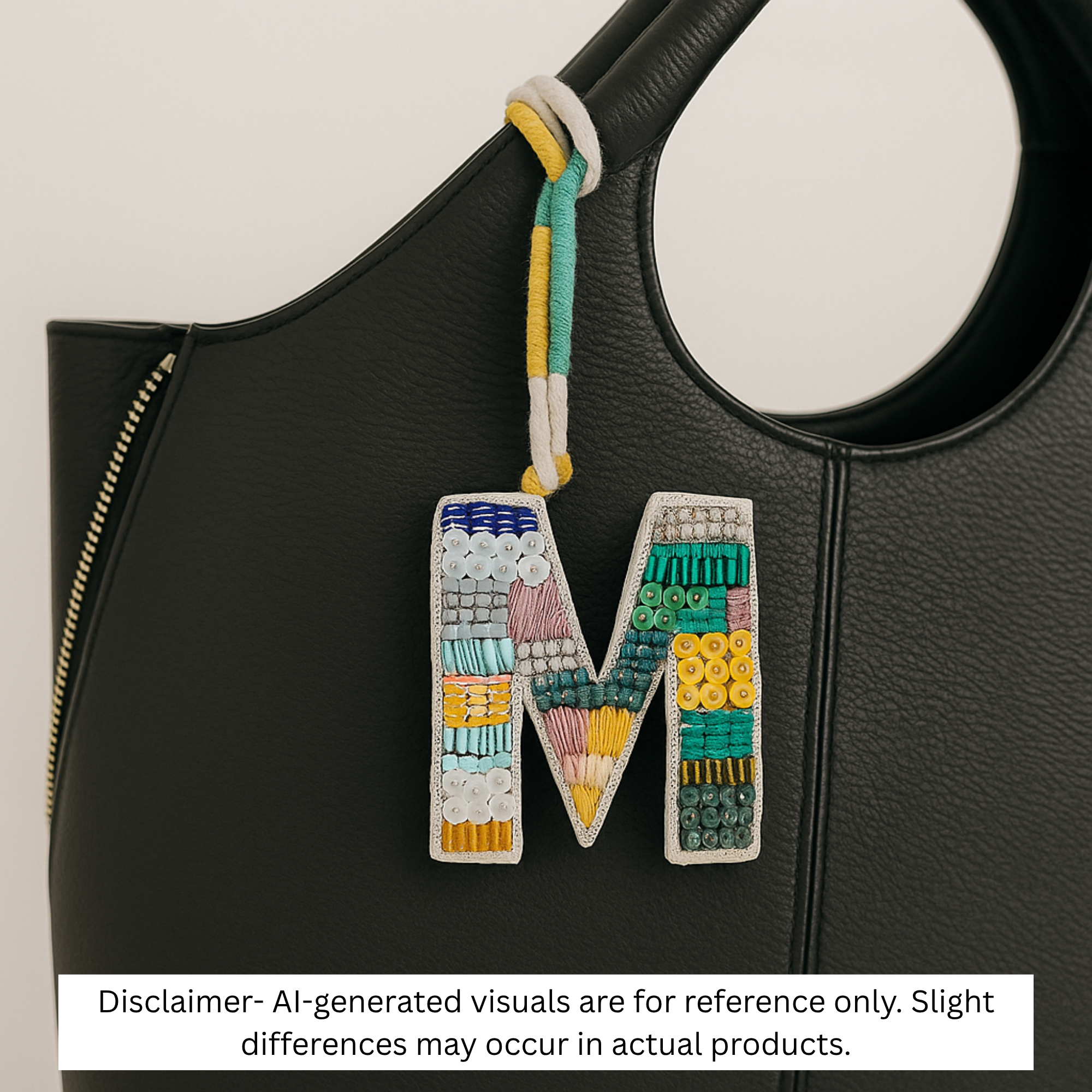 BohoBeadworks Alphabet 'M' Bag Charm