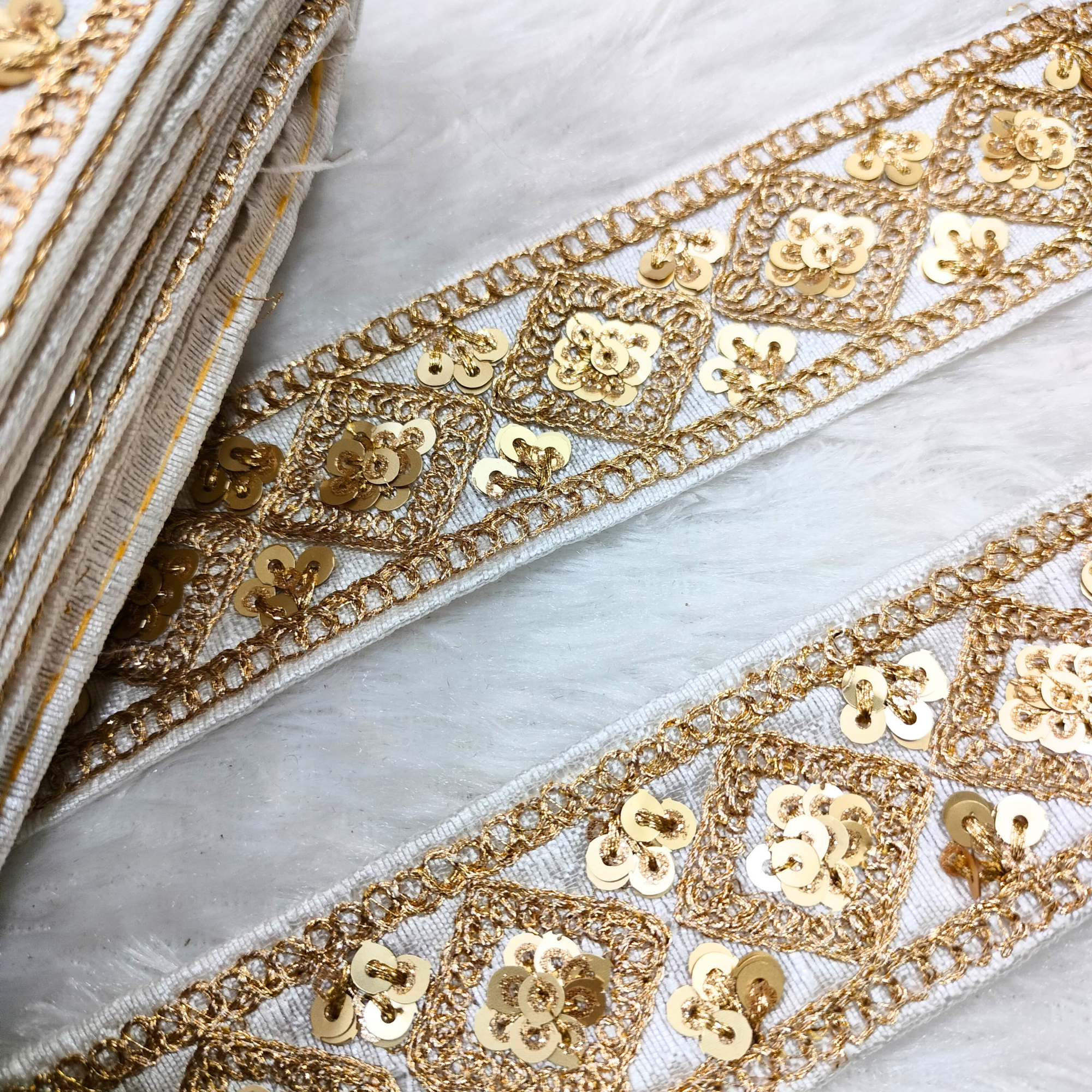 Fancy Zari Embellished Trim