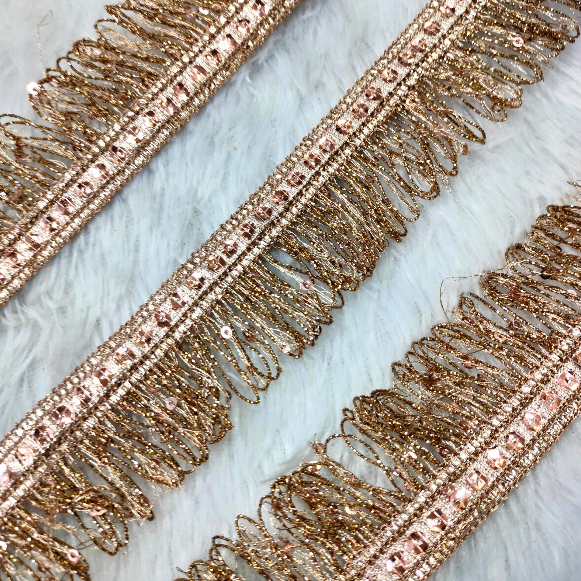 Fringed Sequin Loop Trim