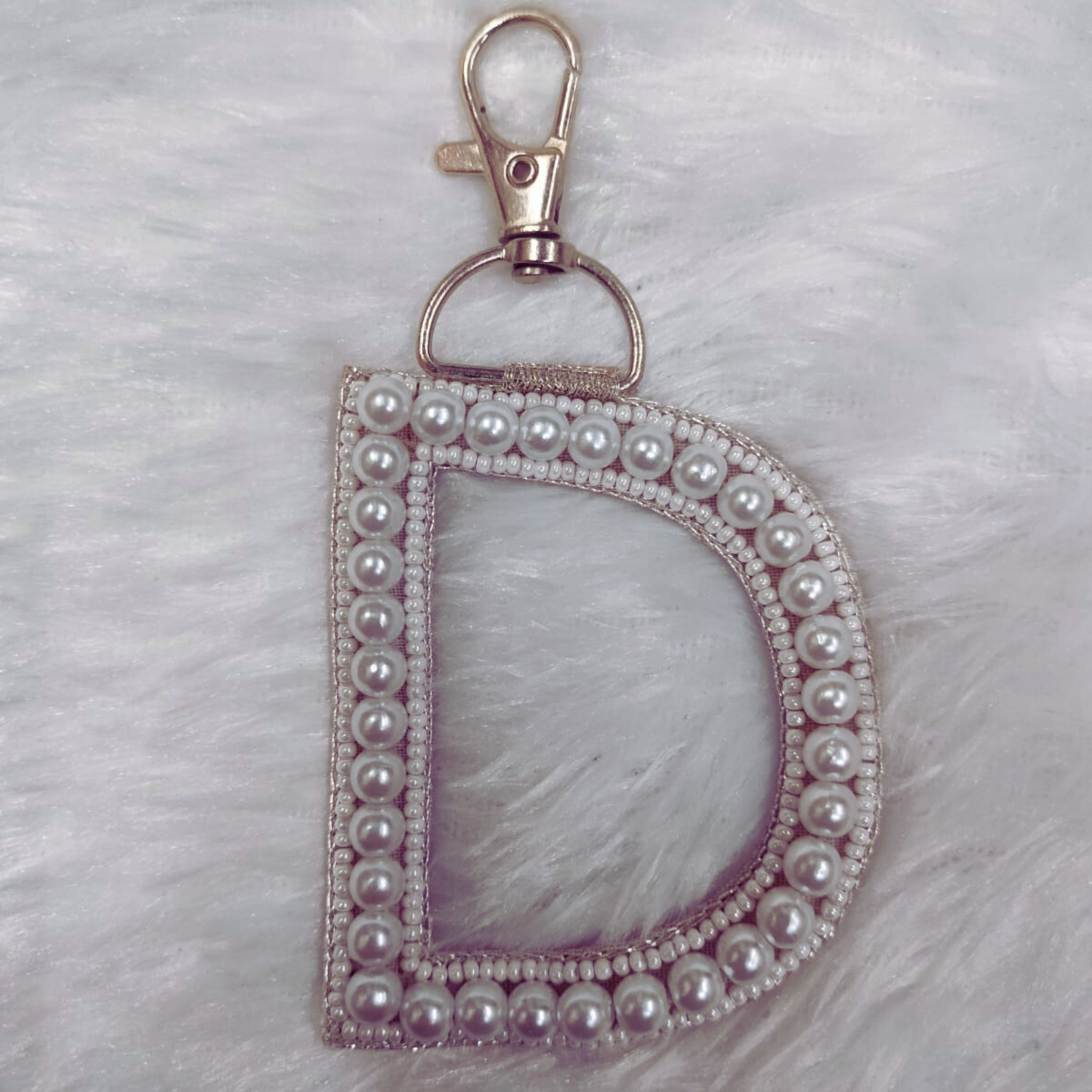 Pearl Monogram 'D' Bag Charm