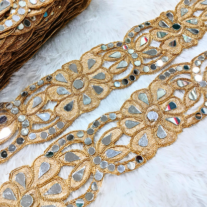 Golden Mirror Embellished Trim