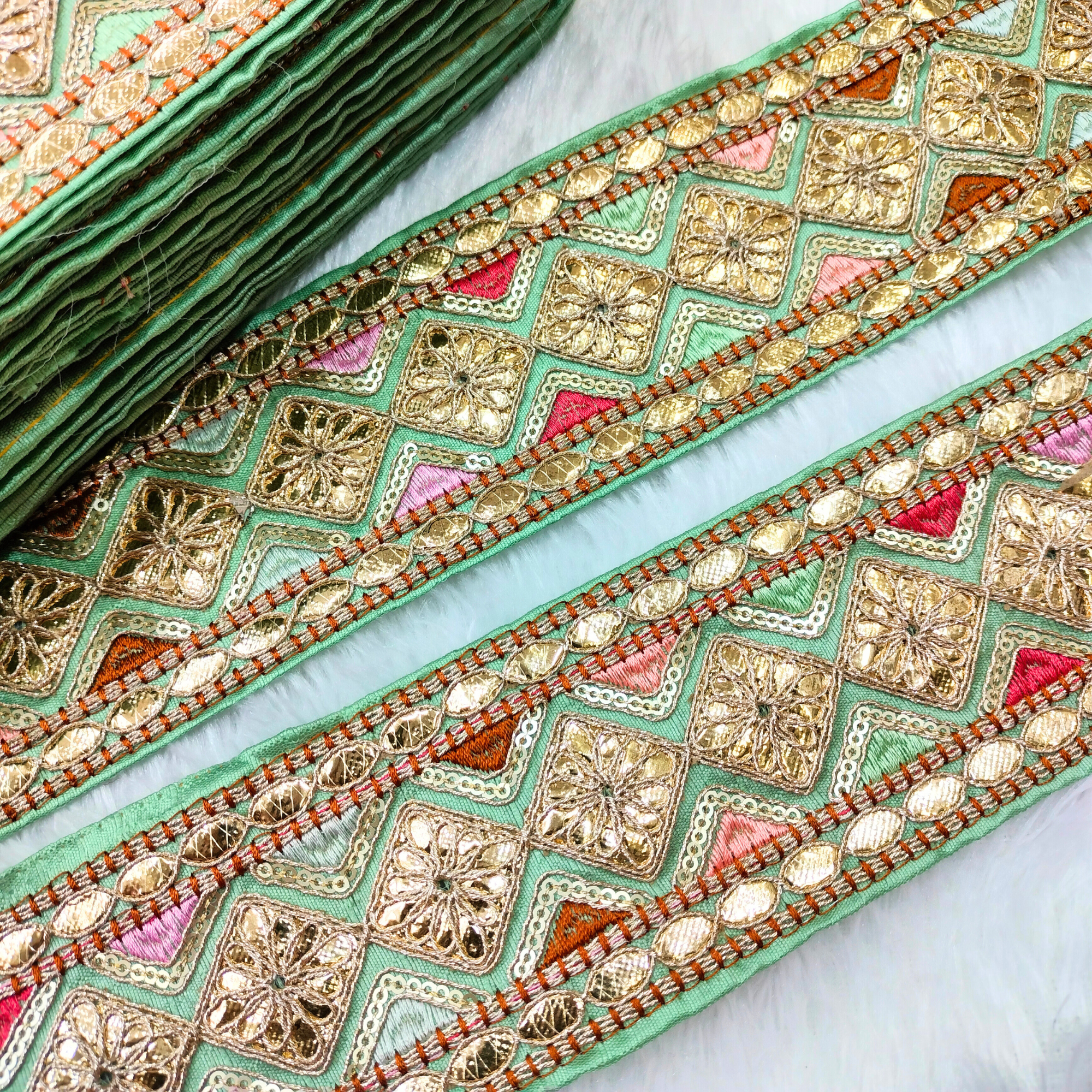 Multicolor Embellished Gota Trim
