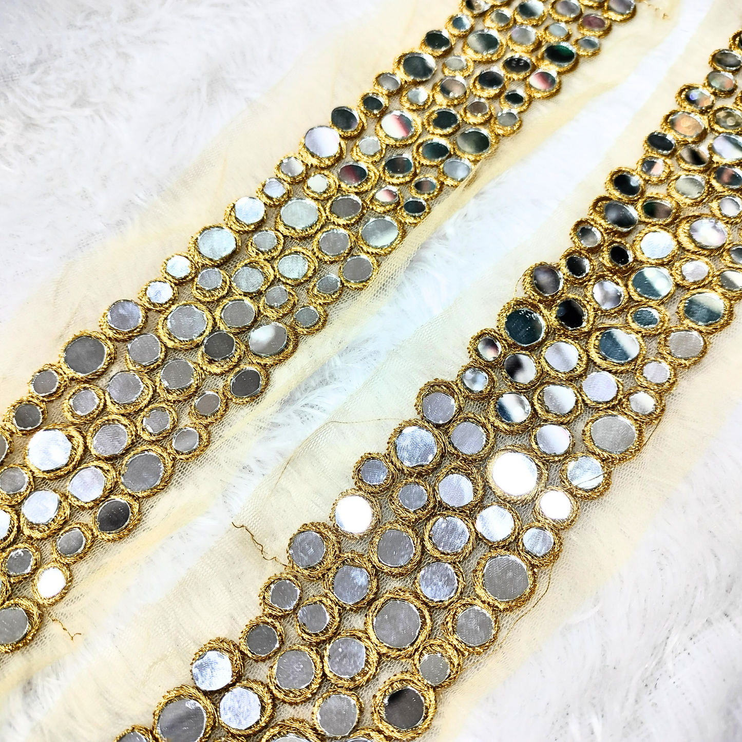 Golden Embellished Mirror Trim