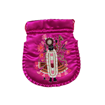 Magenta Shreenathji Potli Bag