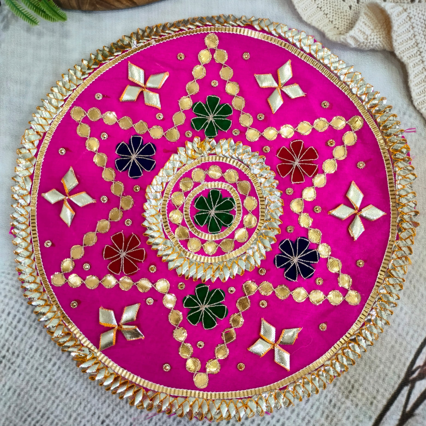 Pink Embellished Gota Patch (6 Pieces)