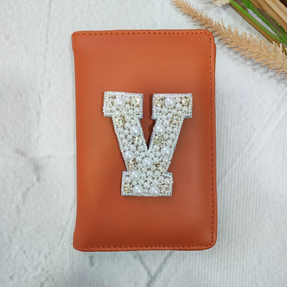 Stone & Pearl Alphabet 'V' Patch