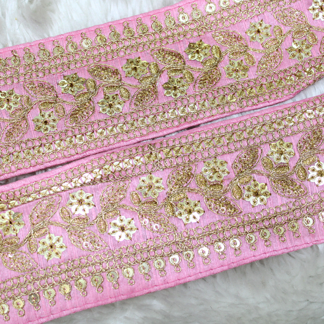 Floral Sequence Zari Trim