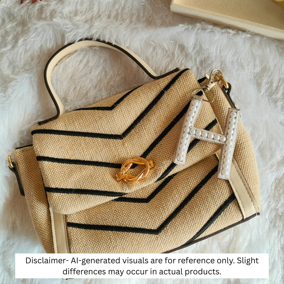 Pearl Monogram 'H' Bag Charm