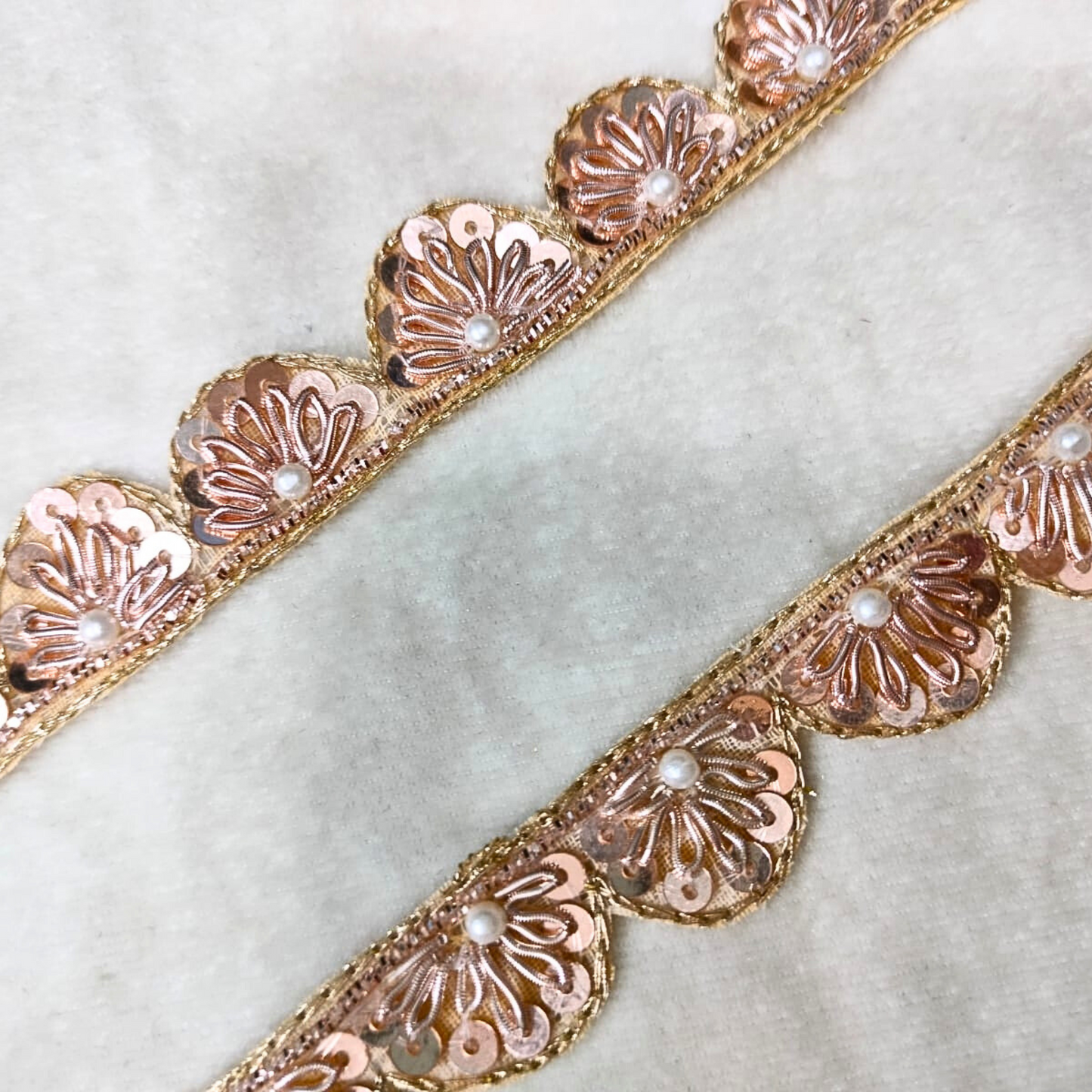 Rose Gold Scalloped Trim