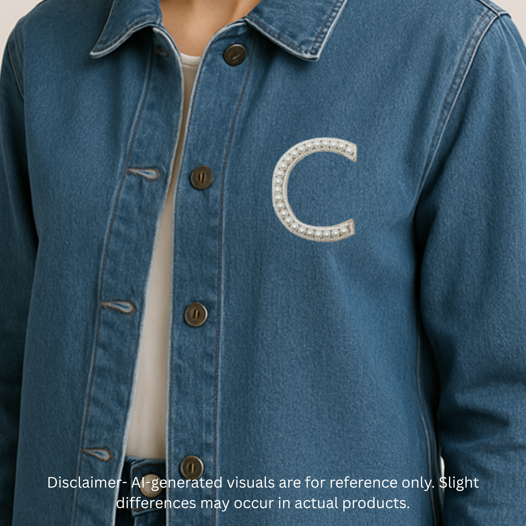 Oceanic Pearl Alphabet 'C' Patch