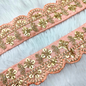 Peach Fancy Embellished Trim