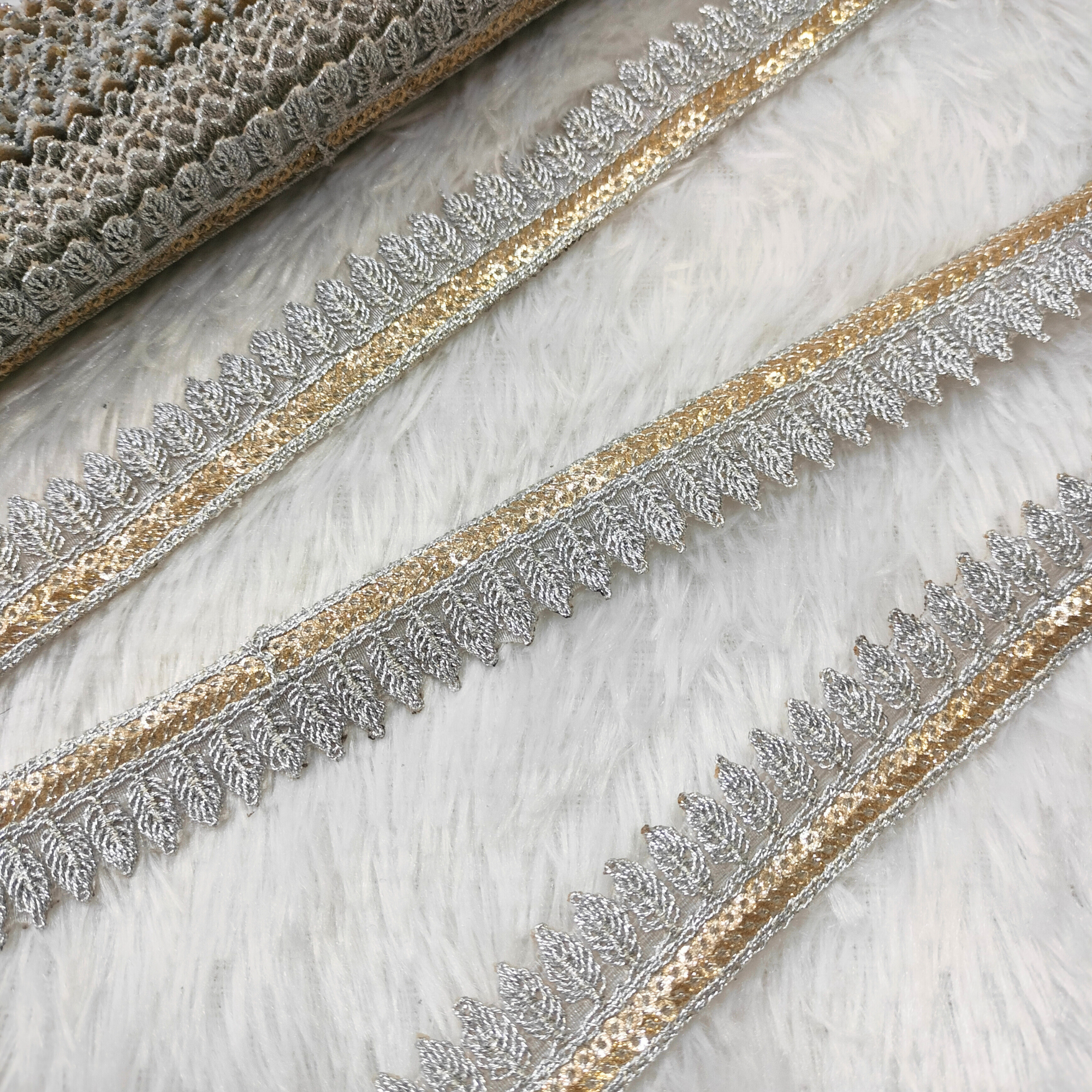 Leaf Border Sequin Trim