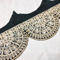 Scalloped Black Mirror Embellished Trim