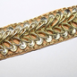 Golden Shimmer Embroidered Border