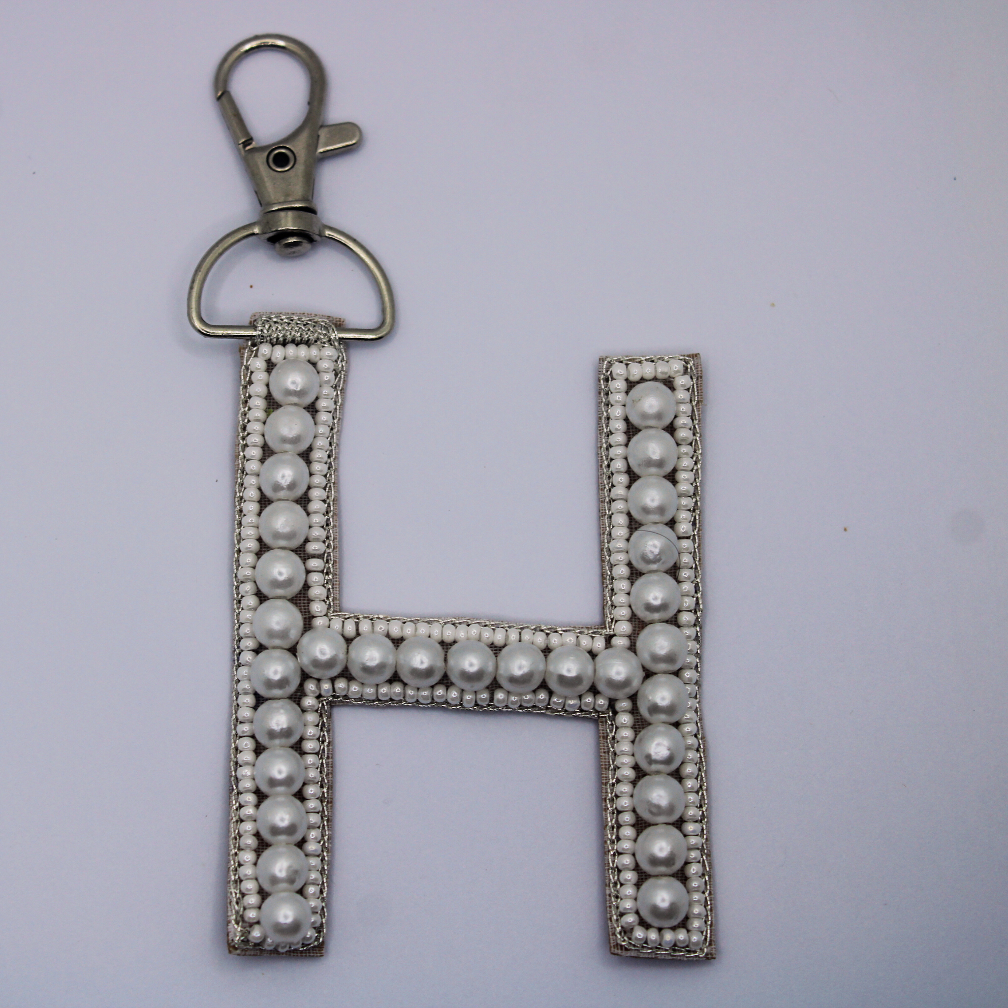 Pearl Monogram 'H' Bag Charm