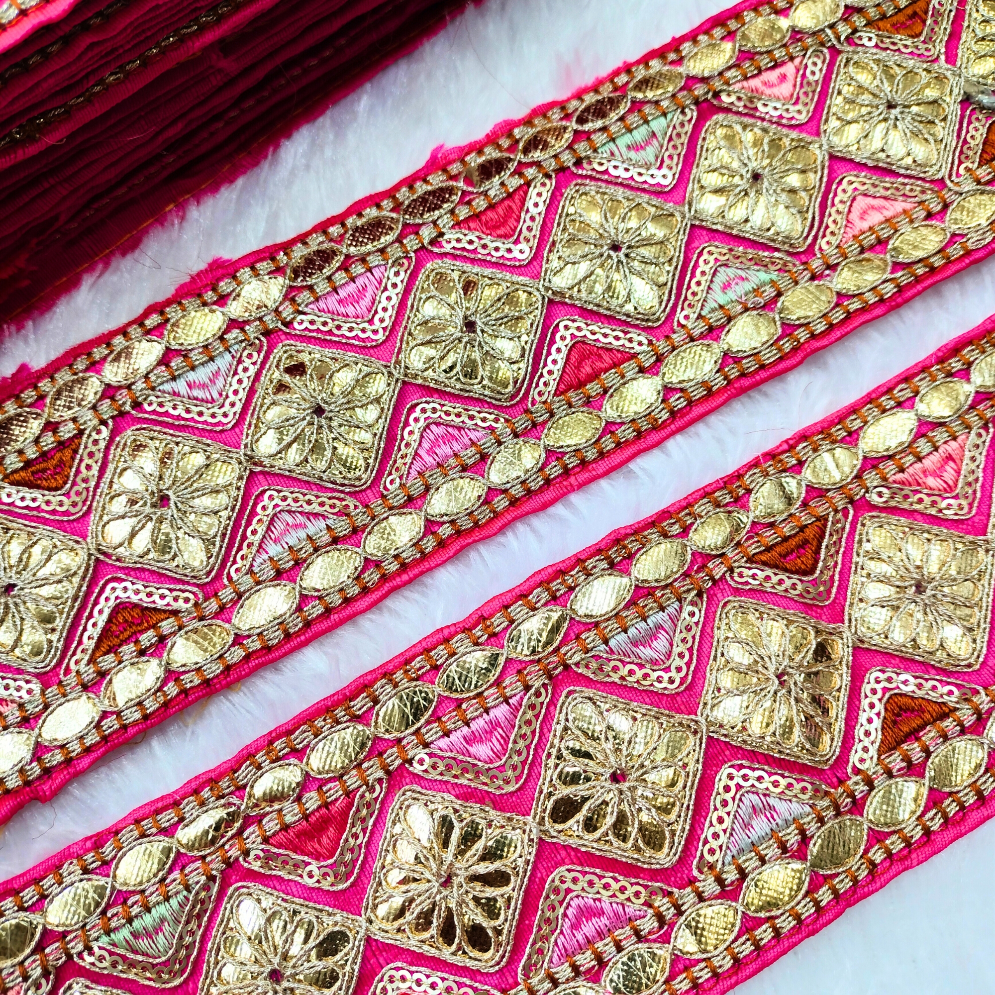 Multicolor Embellished Gota Trim