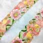 Delicate Floral Multicolor Embroidery Trim