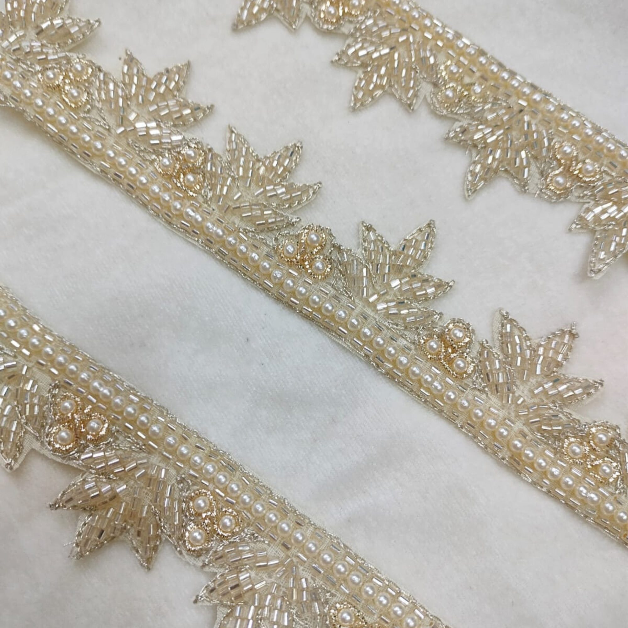 Embellished Cutdana Handwork Lace