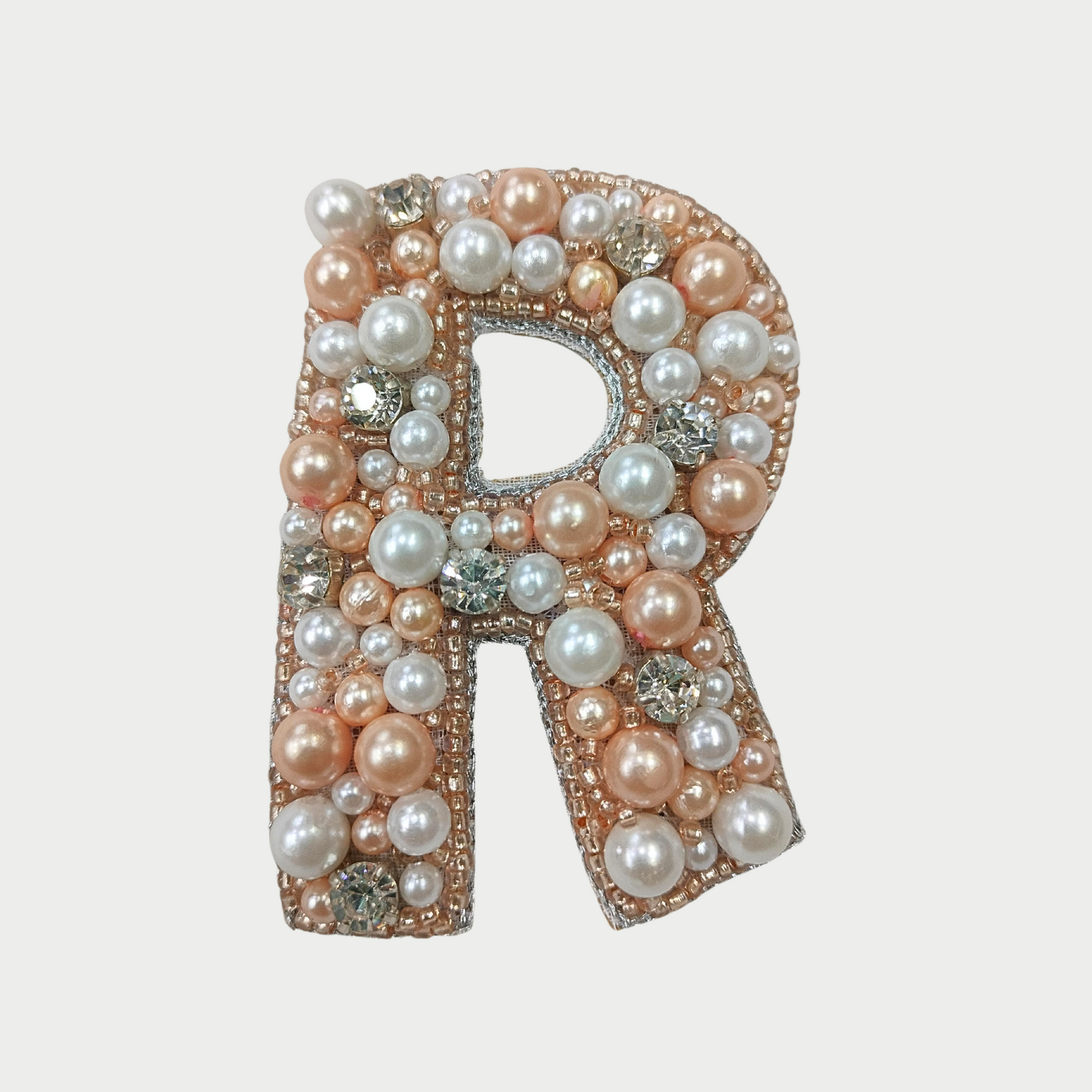 Stone & Pearl Alphabet 'R' Patch