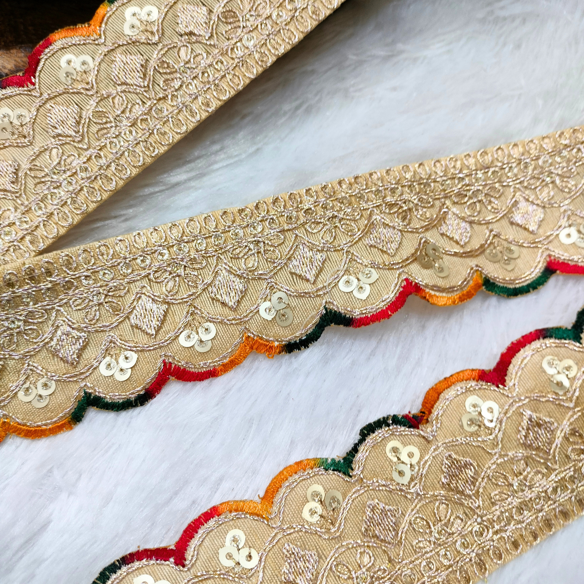 Fancy Embellished Zari Lace Border