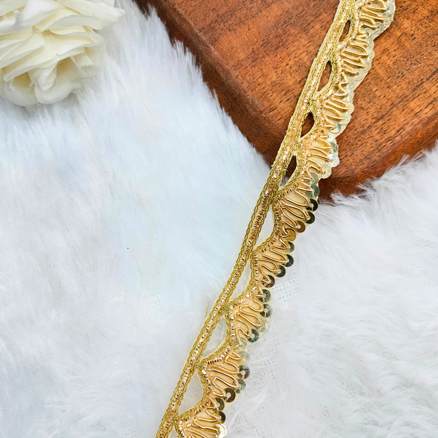 Golden Handwork Zardozi Work Lace