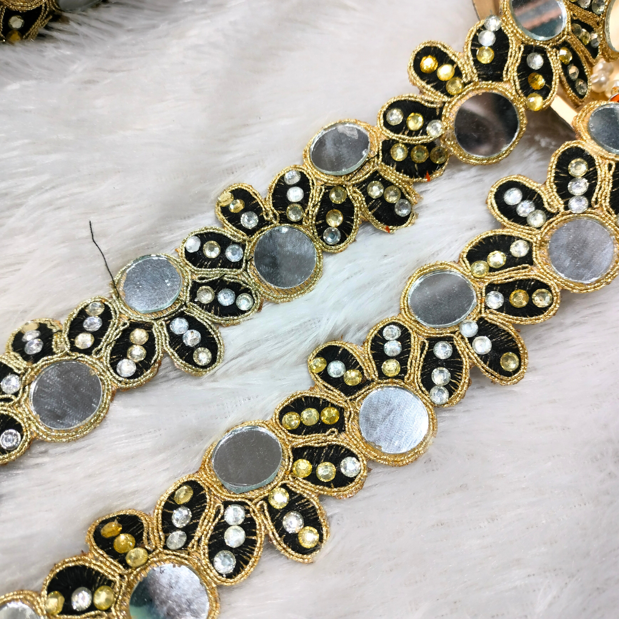 Black Mirror Work Flower Lace