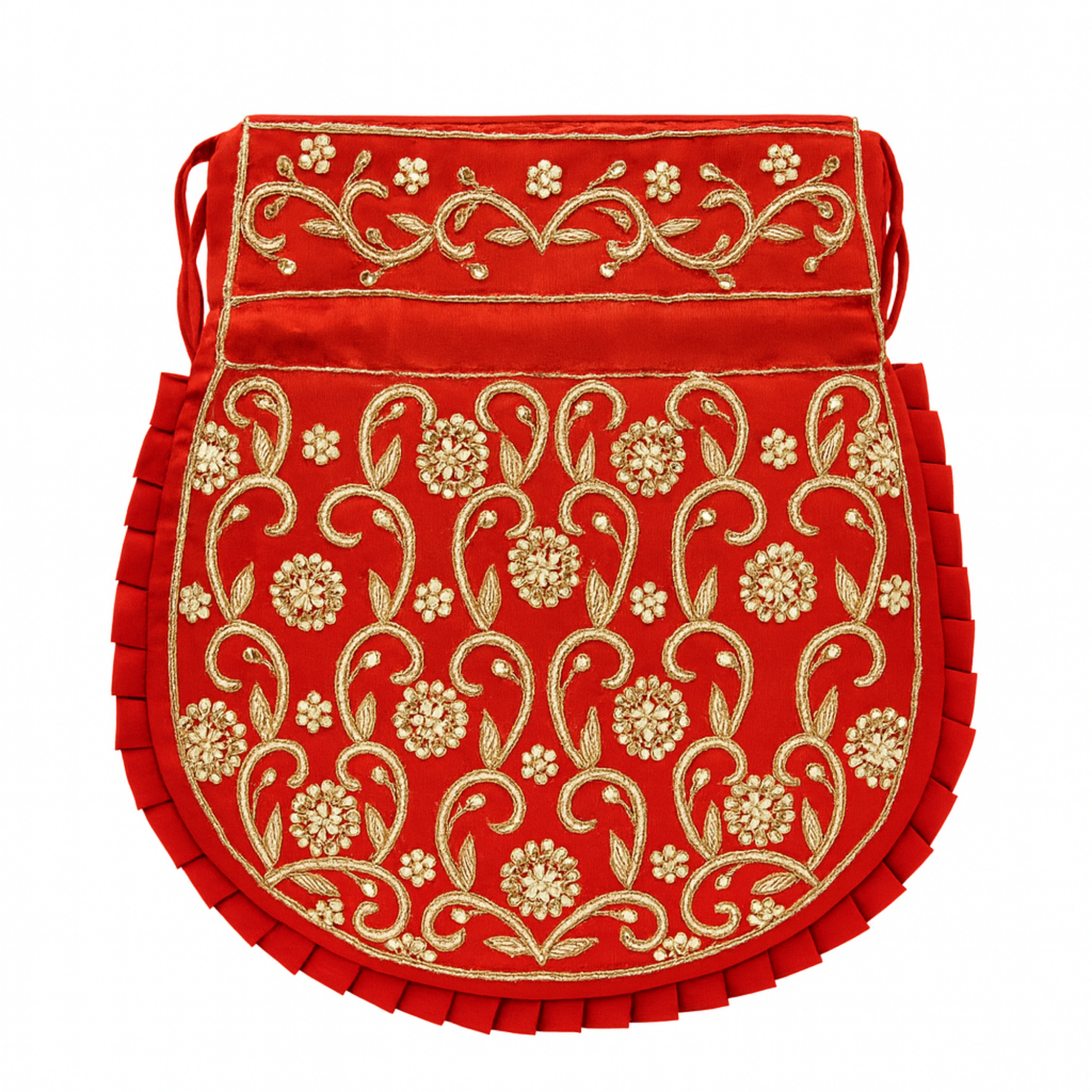 Scarlet Bloom Potli