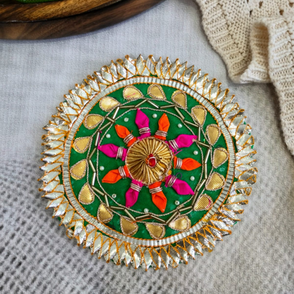 Green Embellished Gota Patch (12 Pieces)