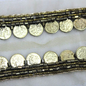 Antique Gold Fancy Coin Embellished Handwork Trim