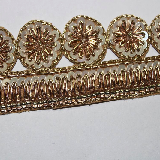 Golden Embellished Handwork Trim