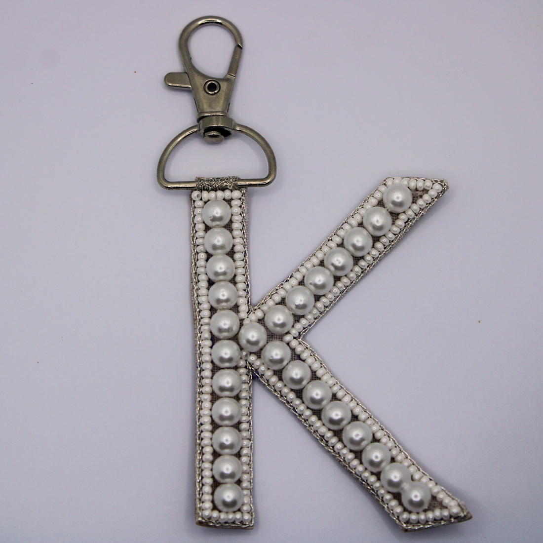 Pearl Monogram 'K' Bag Charm