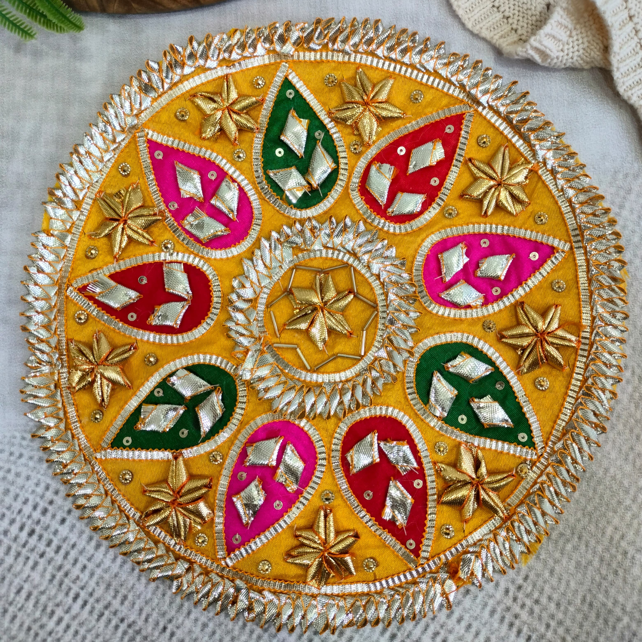 Yellow Embellished Gota Patch