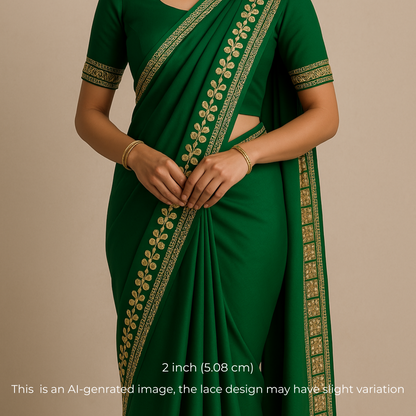 Dark Green Fancy Embellished Trim