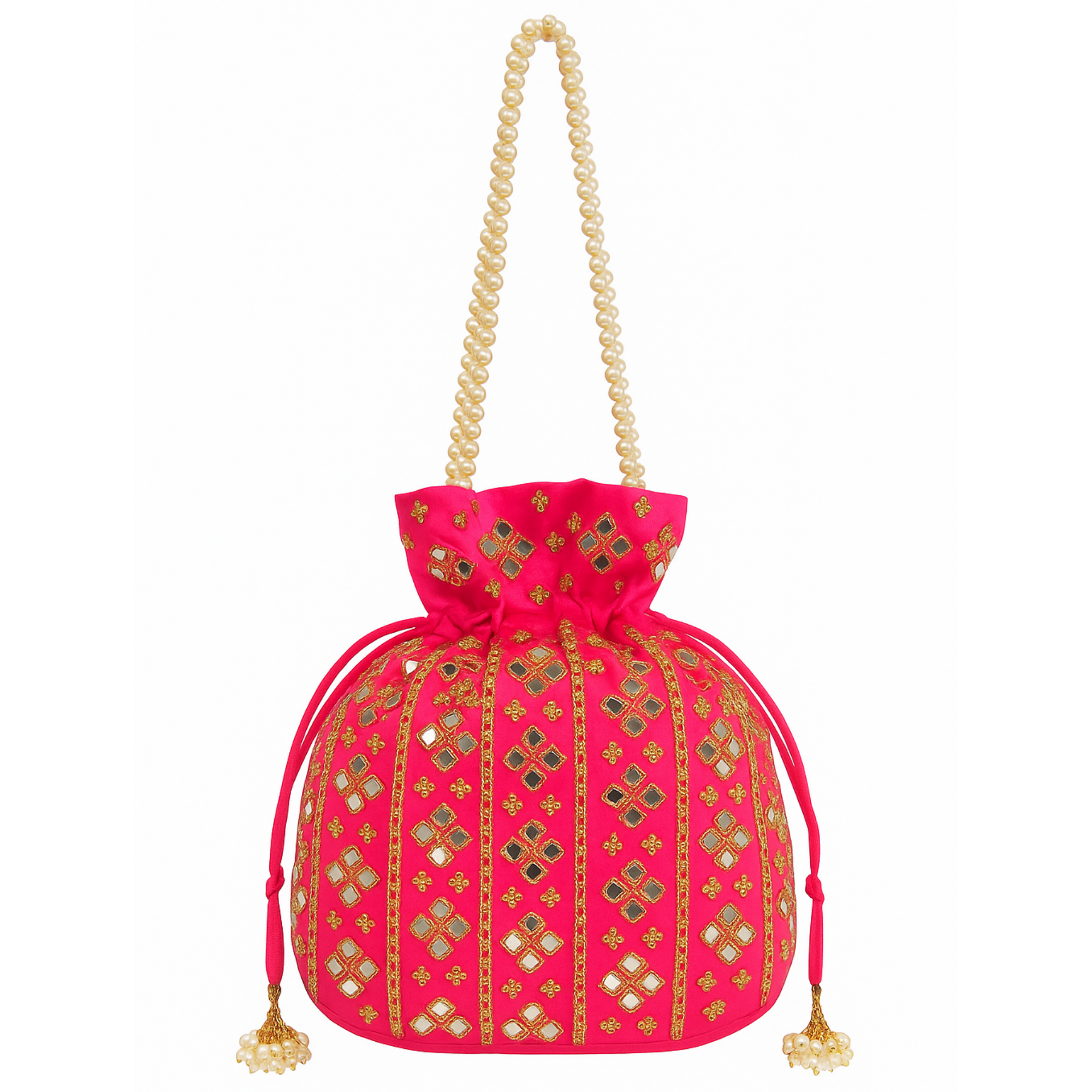 Fuchsia Mirror Gleam Potli