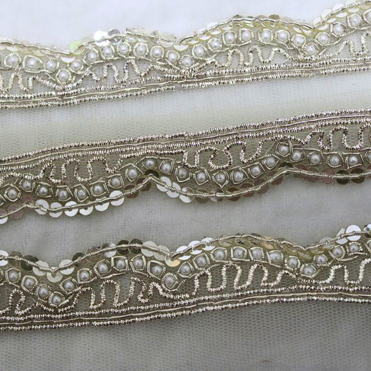 Water Gold Fancy Scalloped Handwork Trim