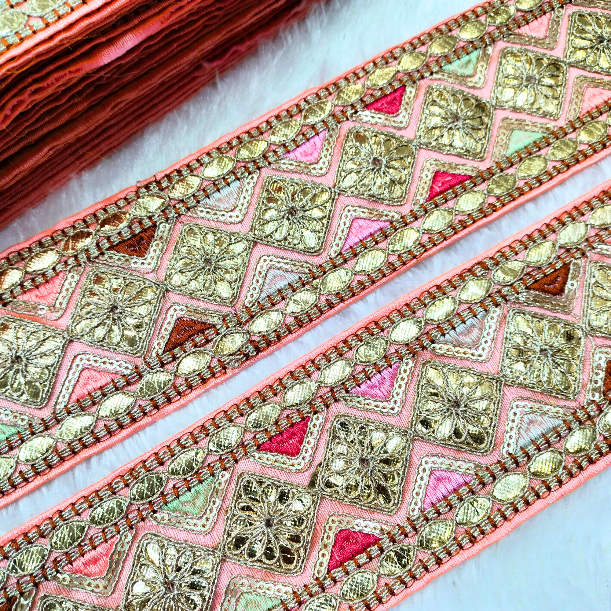 Multicolor Embellished Gota Trim