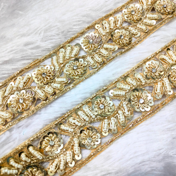 Golden Handcrafted Zardozi Trim