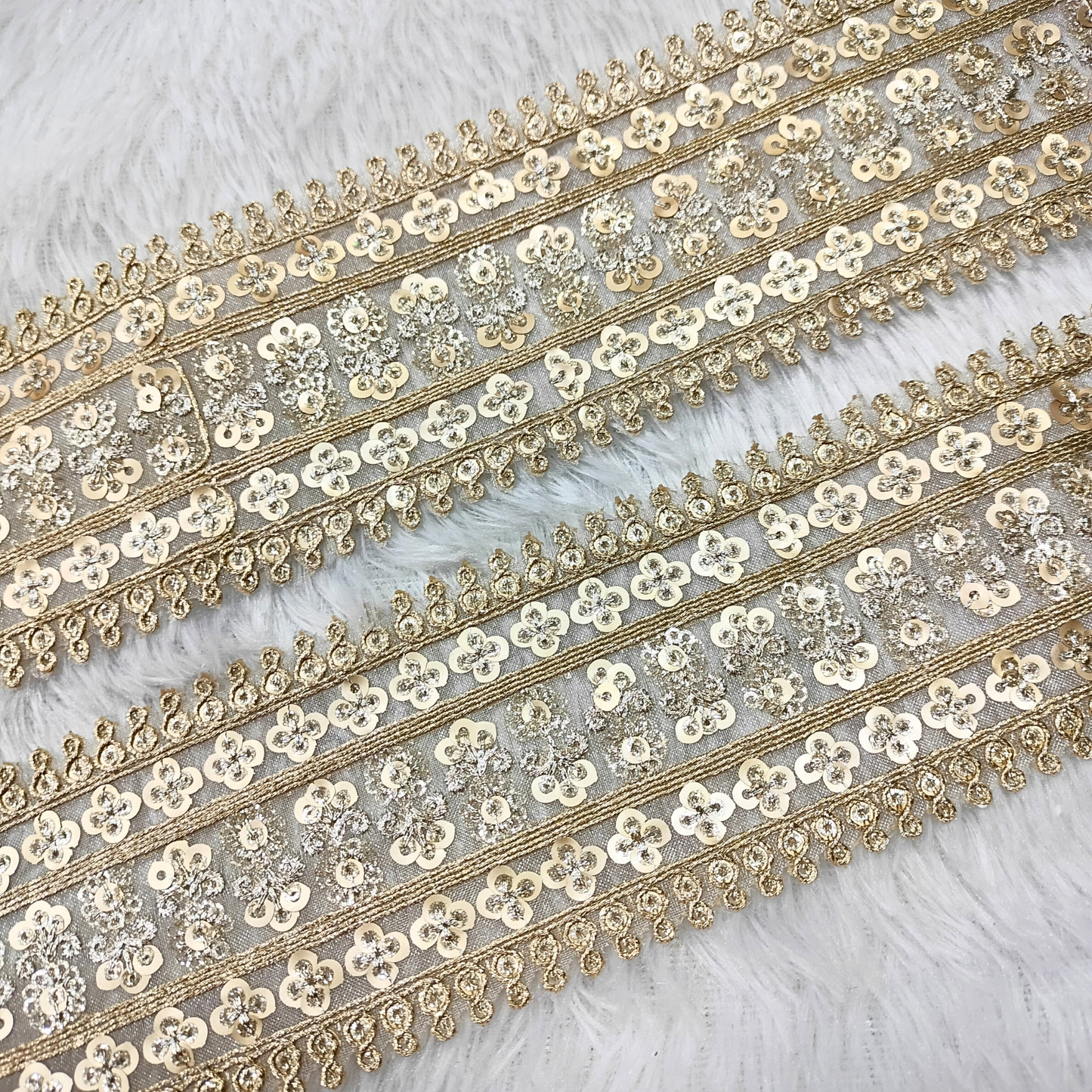 Fancy Light Gold  Zari Trim